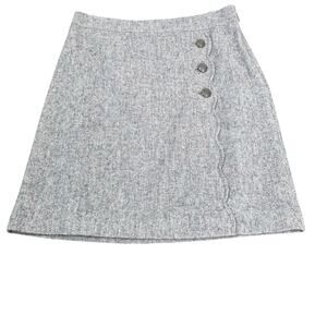 Talbots Wool Blend Gray Tweed Straight Skirt Size 4